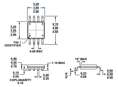8-Lead Mini Small Outline Package [MSOP]